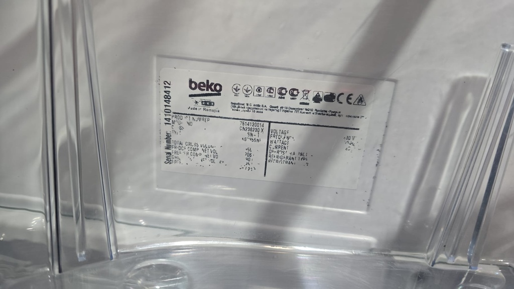 R0398652 FRIGORIFICO COMBI 200X60 BEKO ACERO INOX NO FROST