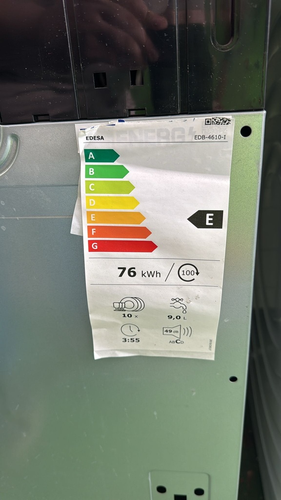 EDB-4610-I LAVAVAJILLAS PANELABLE 45 CM EDESA INOXIDABLE 