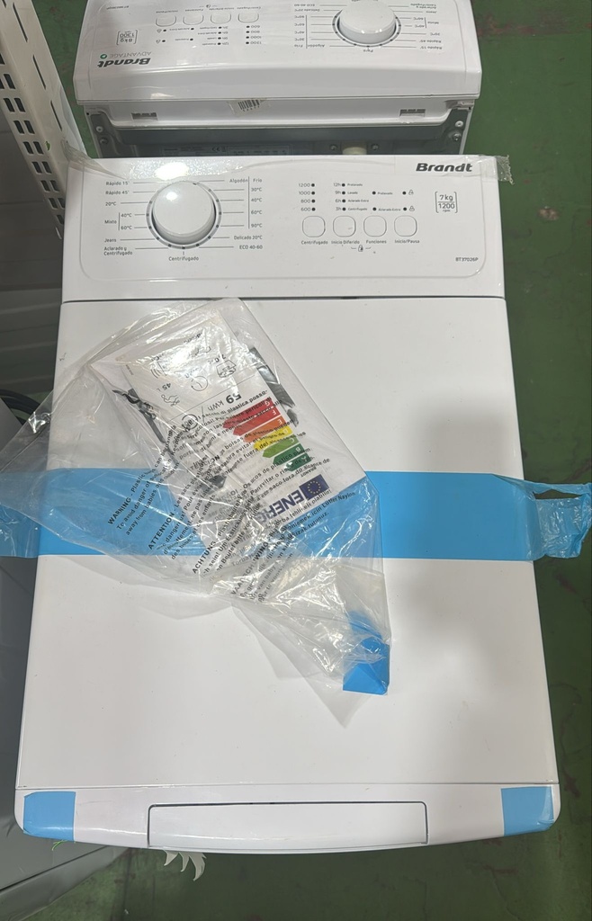 BT37026P LAVADORA CARGA SUPERIOR 7 KG BRANDT 1200 RPM BLANCA