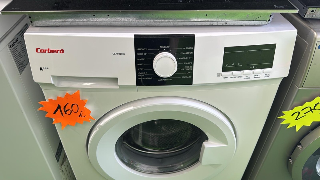 R7381808 LAVADORA 6 KG CORBERÓ CLA6018W A+++ BLANCA CON LAVADO RÁPIDO