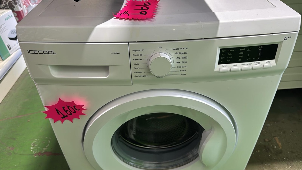 R7381813 LAVADORA 6 KG ICECOOL IC106W1 A++ 1000 RPM BLANCA CON LAVADO RÁPIDO