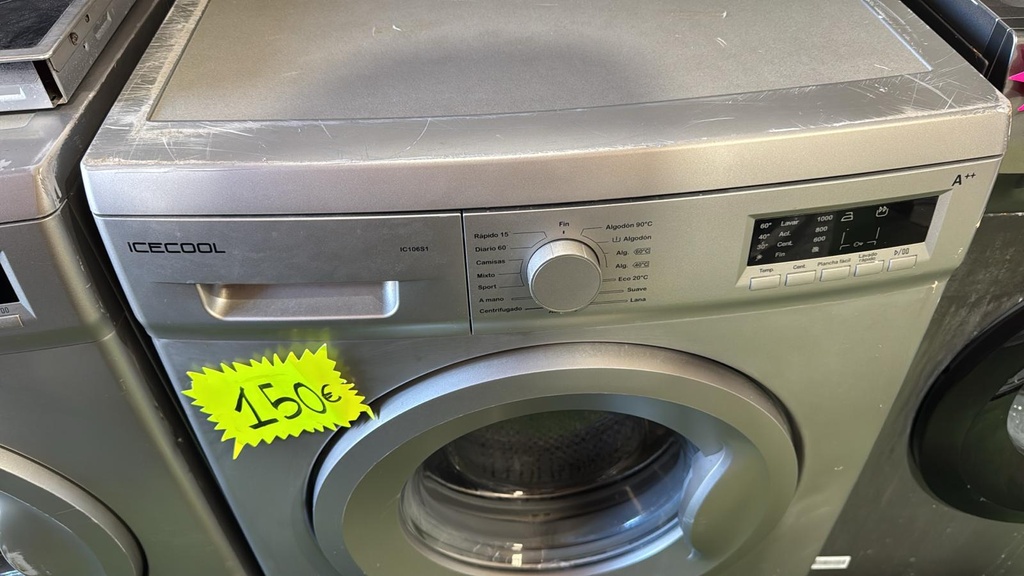 IC106S1 LAVADORA 6 KG ICECOOL A++ 1000 RPM INOXIDABLE CON LAVADO RÁPIDO