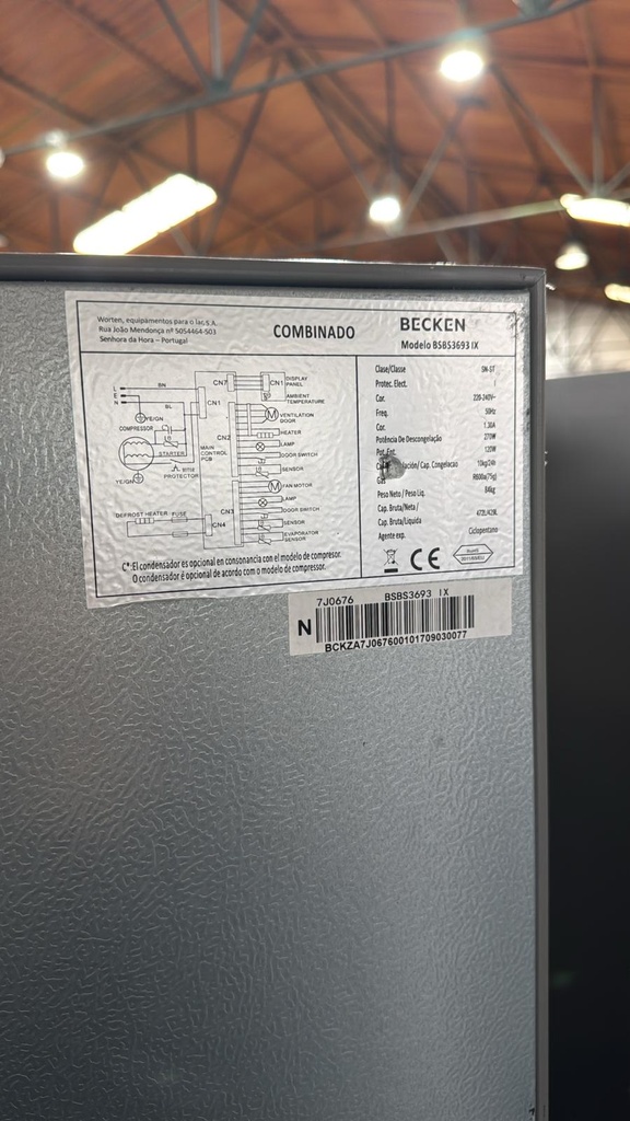 BSBS3693IX FRIGORÍFICO AMERICANO 178X91 CM BECKEN NO FROST INOXIDABLE CON DISPLAY FRONTAL