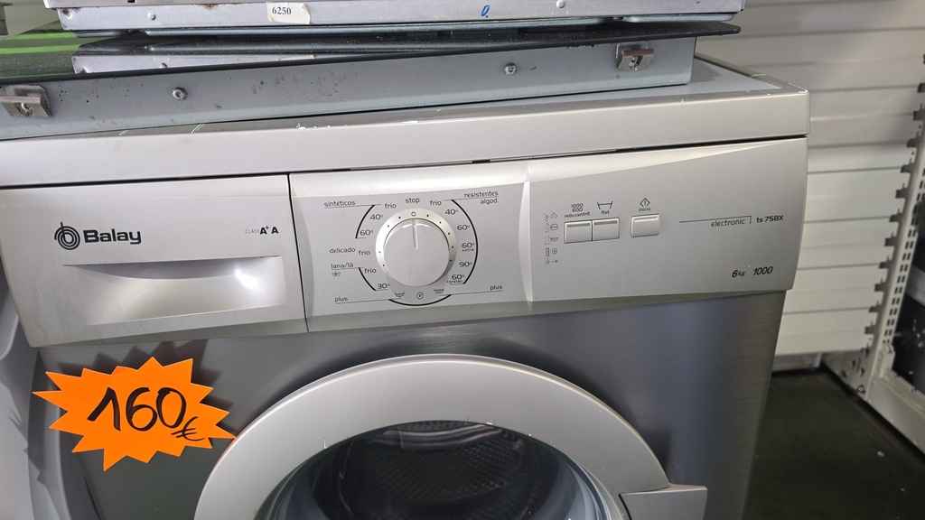 LAVADORA 6 KG BALAY A+ ACERO INOX MOD. TS758X