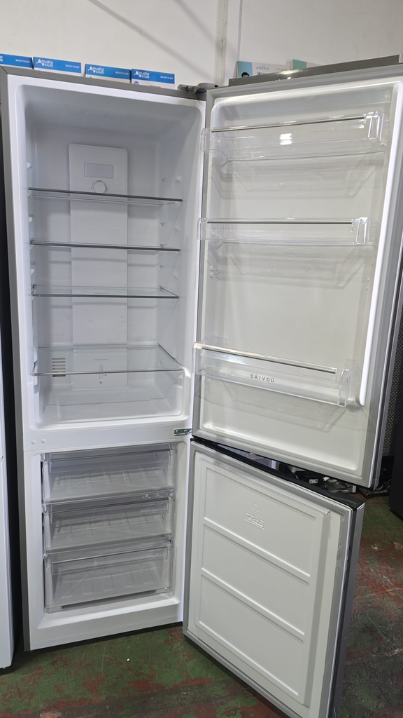 FRIGORIFICO COMBI 185X60 CM SAIVOD MOD. CC18660NFXD ACERO INOX. (LE FALTA CAJÓN VERDURAS)