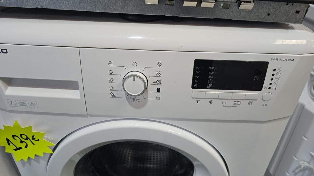 LAVADORA 7 KG BEKO BLANCA MOD. WMB71031PTM A+