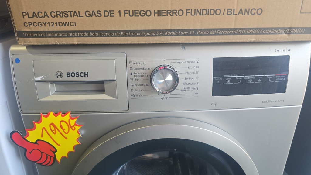 LAVADORA 7 KG BOSCH ACERO ECOSILENCE MOD. 3TS976BA (MALAGA)