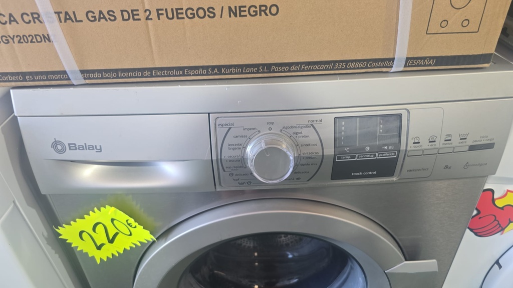 LAVADORA 8 KG BALAY ACERO ECOSILENCE 1000RPM MOD. 3TS883XP (MALAGA)