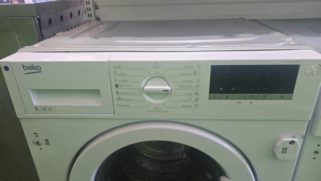 LAVADORA PANELABLE 8 KG BEKO A++ 1200RPM MOD. WITV8612XWO 