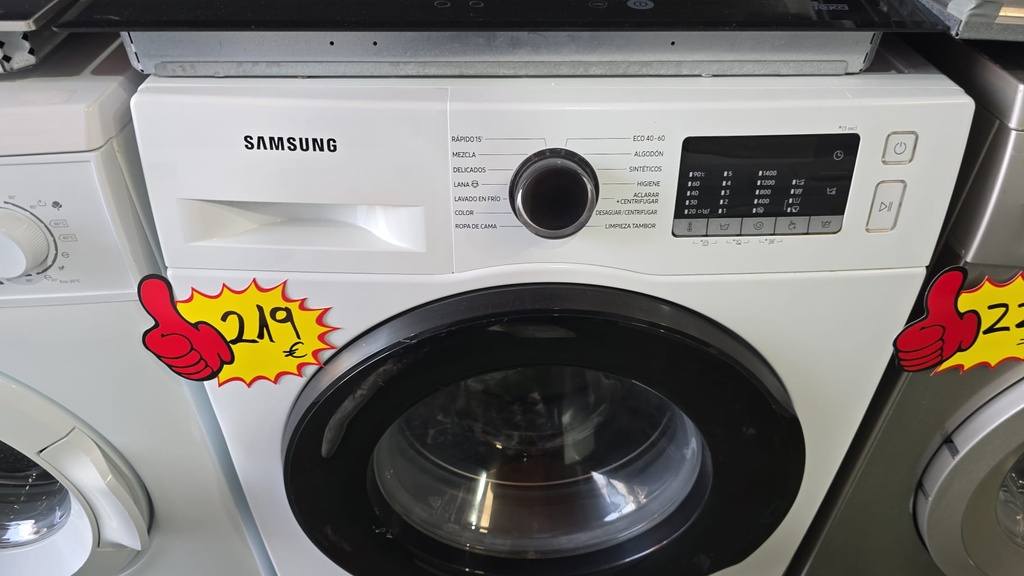 LAVADORA 9 KG SAMSUNG MODELO WW90TA046AE BLANCA