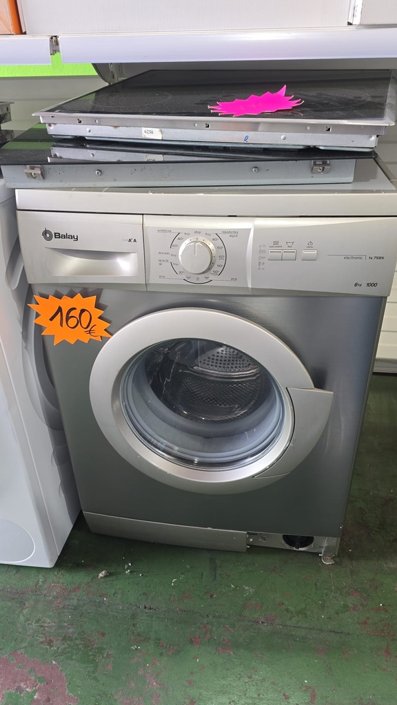LAVADORA 6 KG BALAY A+ ACERO INOX MOD. TS758X