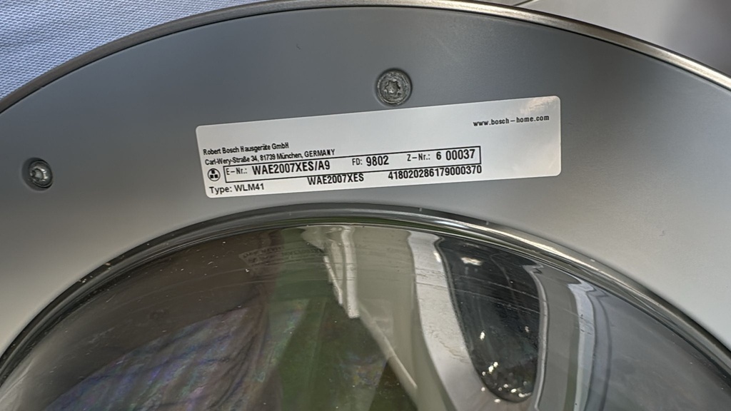 WAE2007XES/A9 LAVADORA 7 KG BOSCH SERIE 2 A+++ 1000 RPM INOXIDABLE