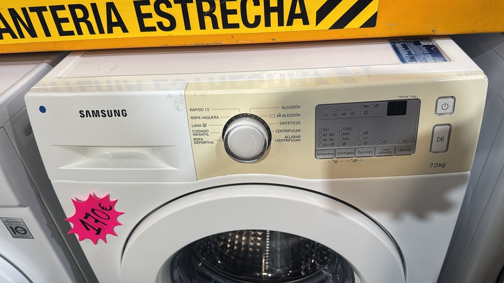 WW70J3283KW/EC LAVADORA 7 KG SAMSUNG 1200 RPM BLANCA CON LAVADO RÁPIDO