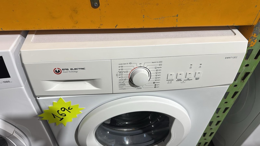 EMW712E2 LAVADORA 7 KG EAS ELECTRIC SMART TECHNOLOGY BLANCA CON LAVADO RÁPIDO
