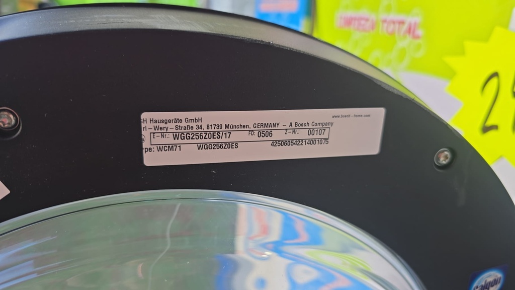 WGG256Z0ES LAVADORA 9 KG NEFFEFFICIENT DRIVE BLANCA