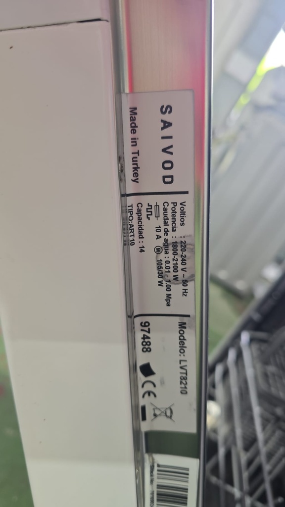 LAVAVAJILLAS SAIVOD BLANCO 60 CM MOD. LVT8210