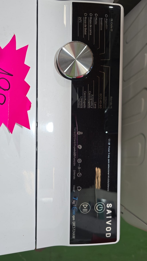 LAVADORA CARGA SUPERIOR 7 KG SAIVOD MOD. LVCS724AW