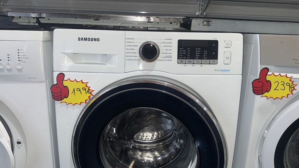 LAVADORA 8 KG SAMSUNG BLANCA MODELO WW30J5555FW