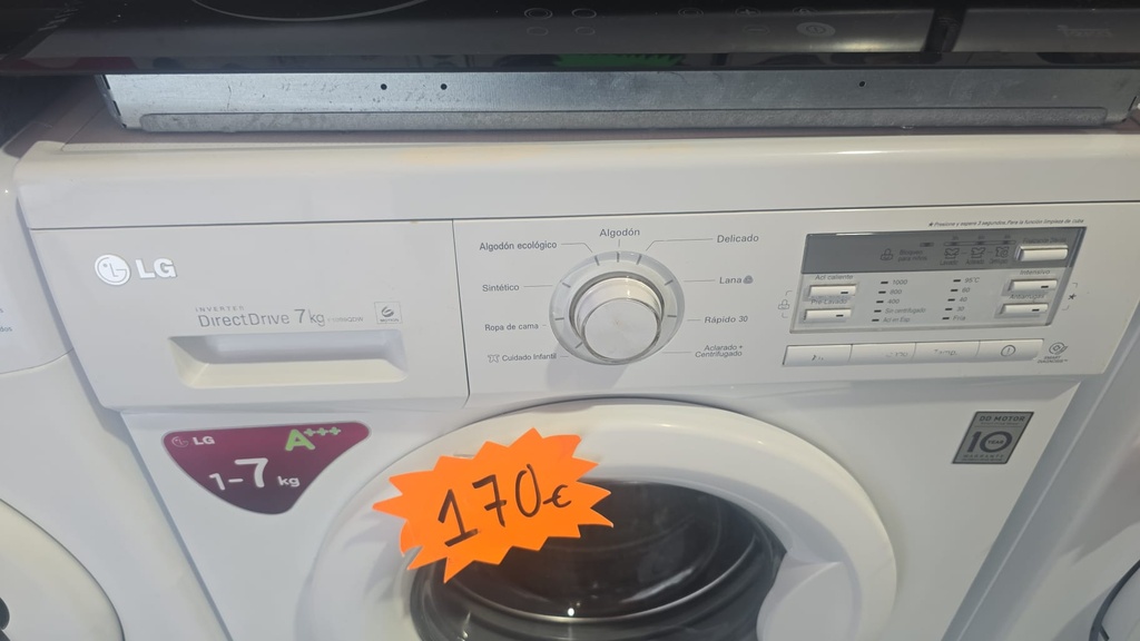 LAVADORA 7 KG LG BLANCA A+++ MOD. F10B9QDW (MALAGA)