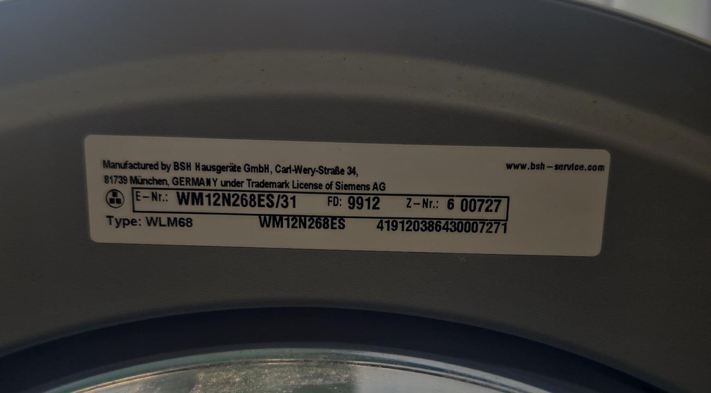 LAVADORA 7 KG BALAY EXTRASILENCE BLANCA MOD. WM12N268ES