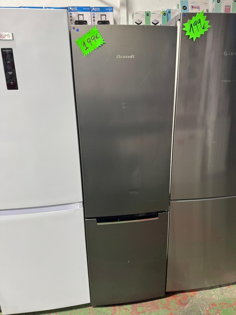 DE2-34-5 FRIGORÍFICO COMBI 180X55 BRANDT CÍCLICO INOXIDABLE 