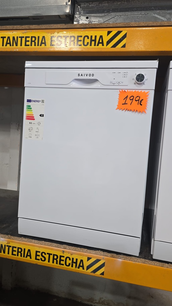 LAVAVAJILLAS MOD. LVT520 SAIVOD 12 CUBIERTOS BLANCO
