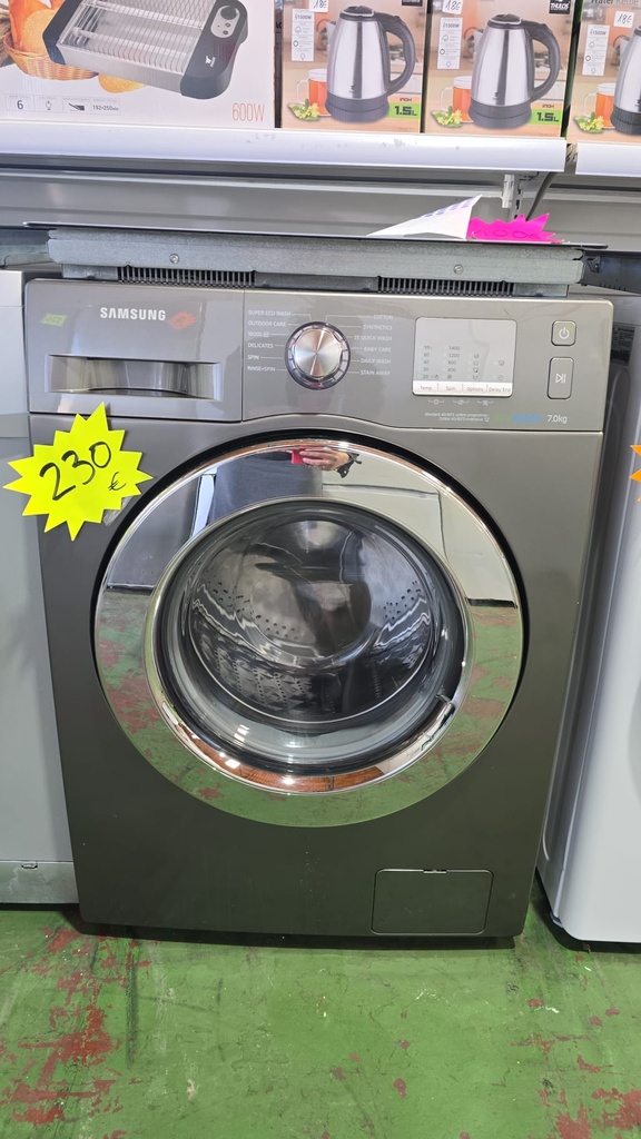 LAVADORA 8 KG SAMSUNG ACERO INOX MOD. WF70F5EDW4X