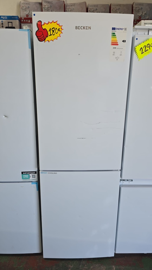 FRIGORIFICO COMBI 185X60 BECKEN NO FROST MODELO BC4322WH