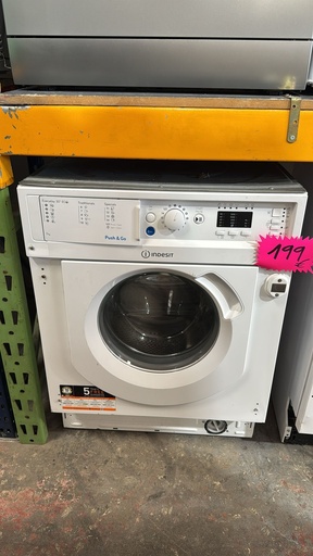 BIWMIL71252EUN LAVADORA PANELABLE 7 KG INDESIT PUSH & GO BLANCA
