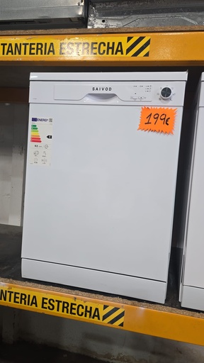 LAVAVAJILLAS MOD. LVT520 SAIVOD 12 CUBIERTOS BLANCO